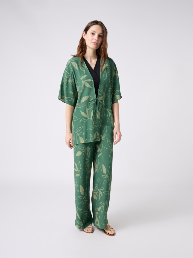 Chemise kimono imprimée