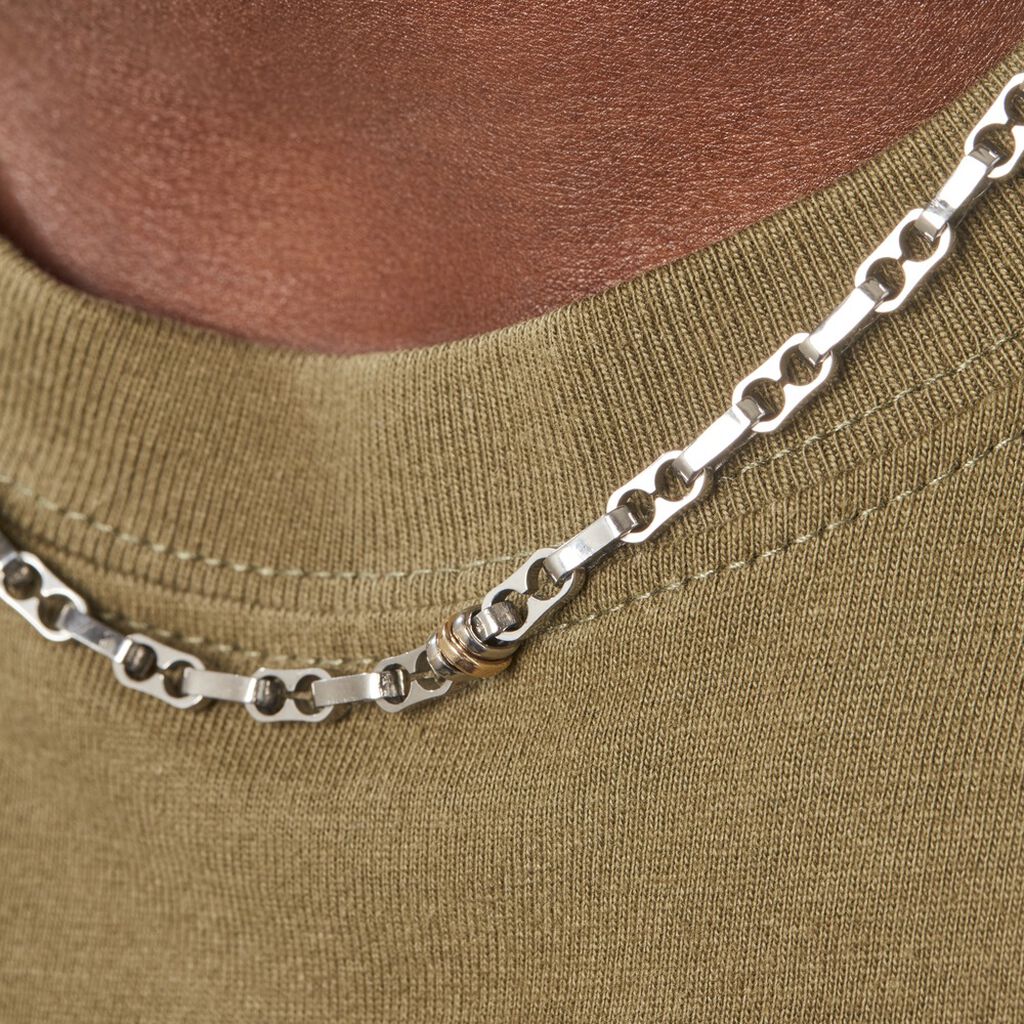 Collier Leandreae Or Acier Bicolore