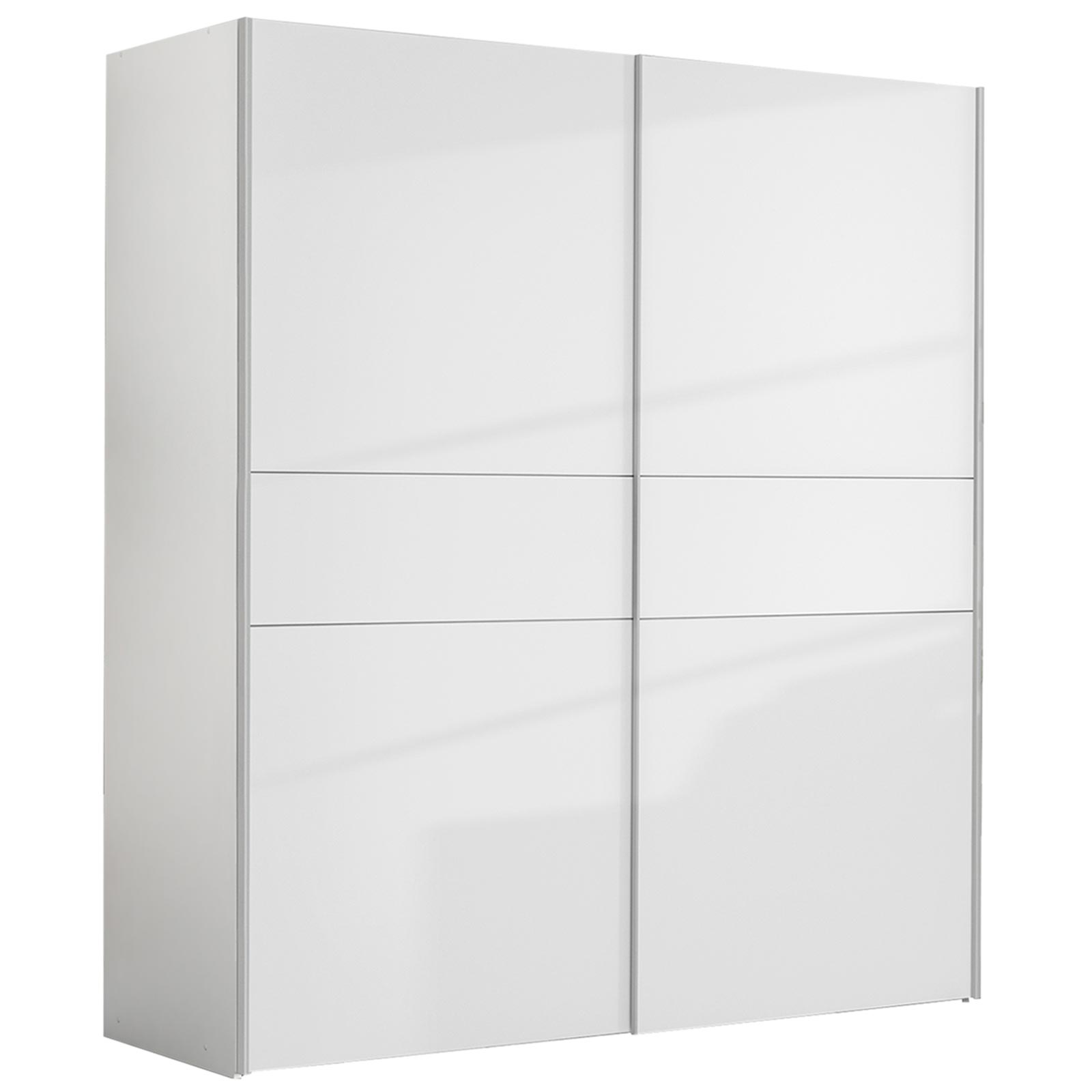Schwebetürenschrank - weiß - mit Wechselbauchbinde - 170,3 cm