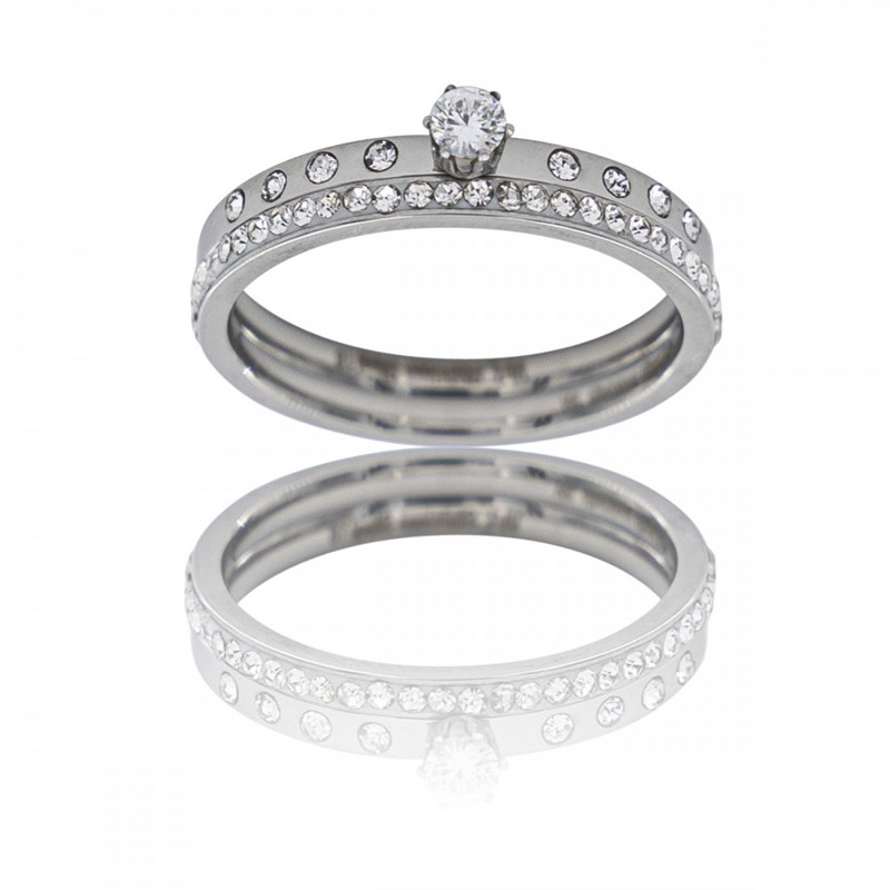 Duo de Bagues Strass Femme BORA