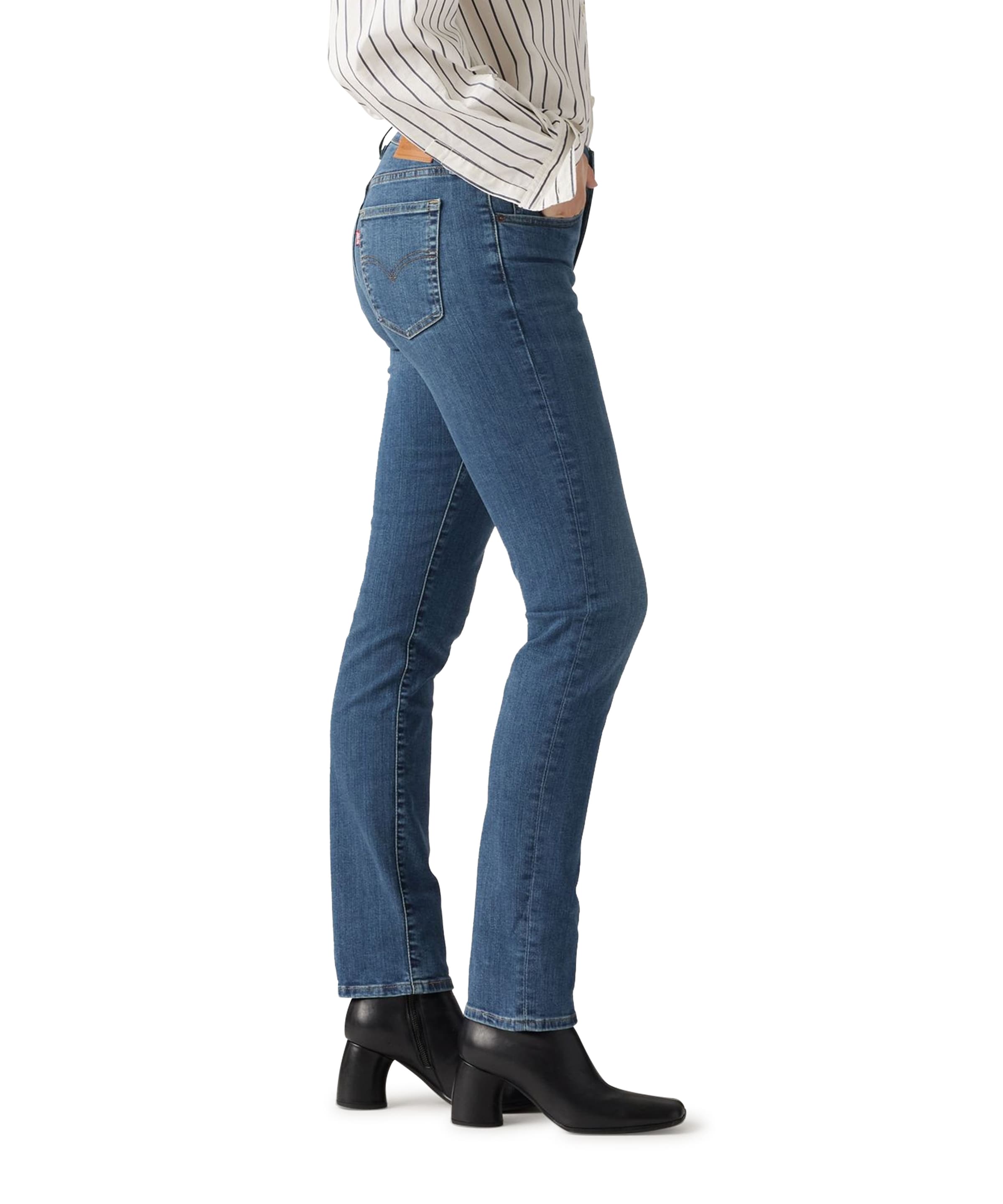 Levi's 724 High rise straight dames jeans blauw
