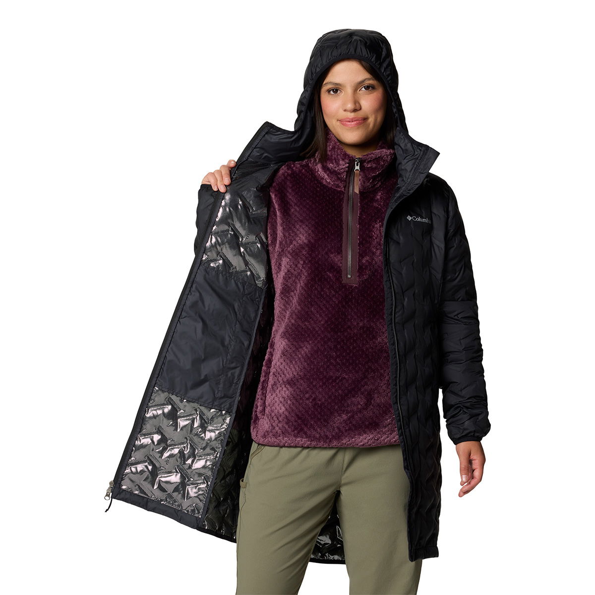 Columbia Delta Ridge II Long Down dunfrakke, dame (Black)