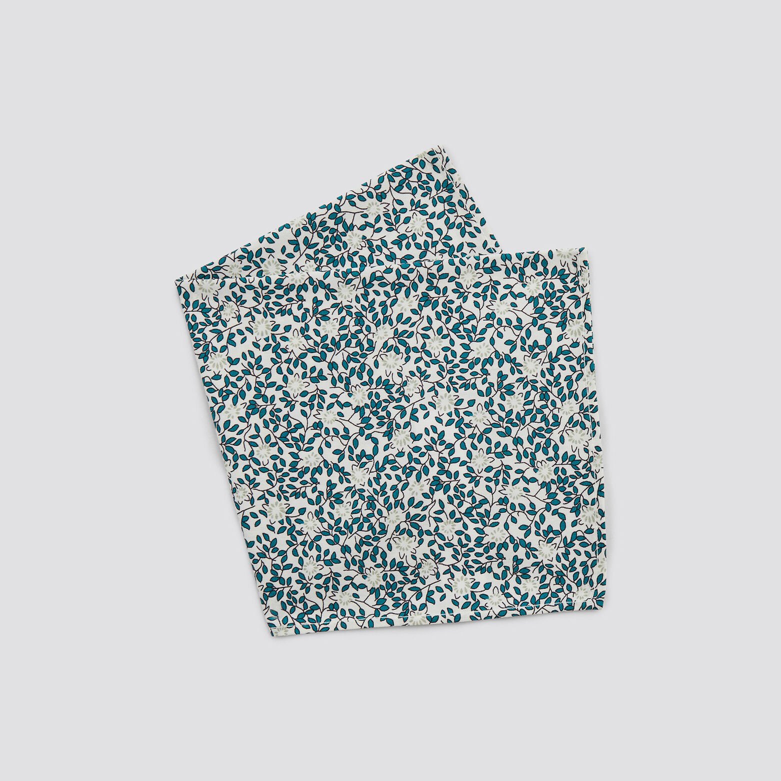 Pochette costume fleurie Bleu clair