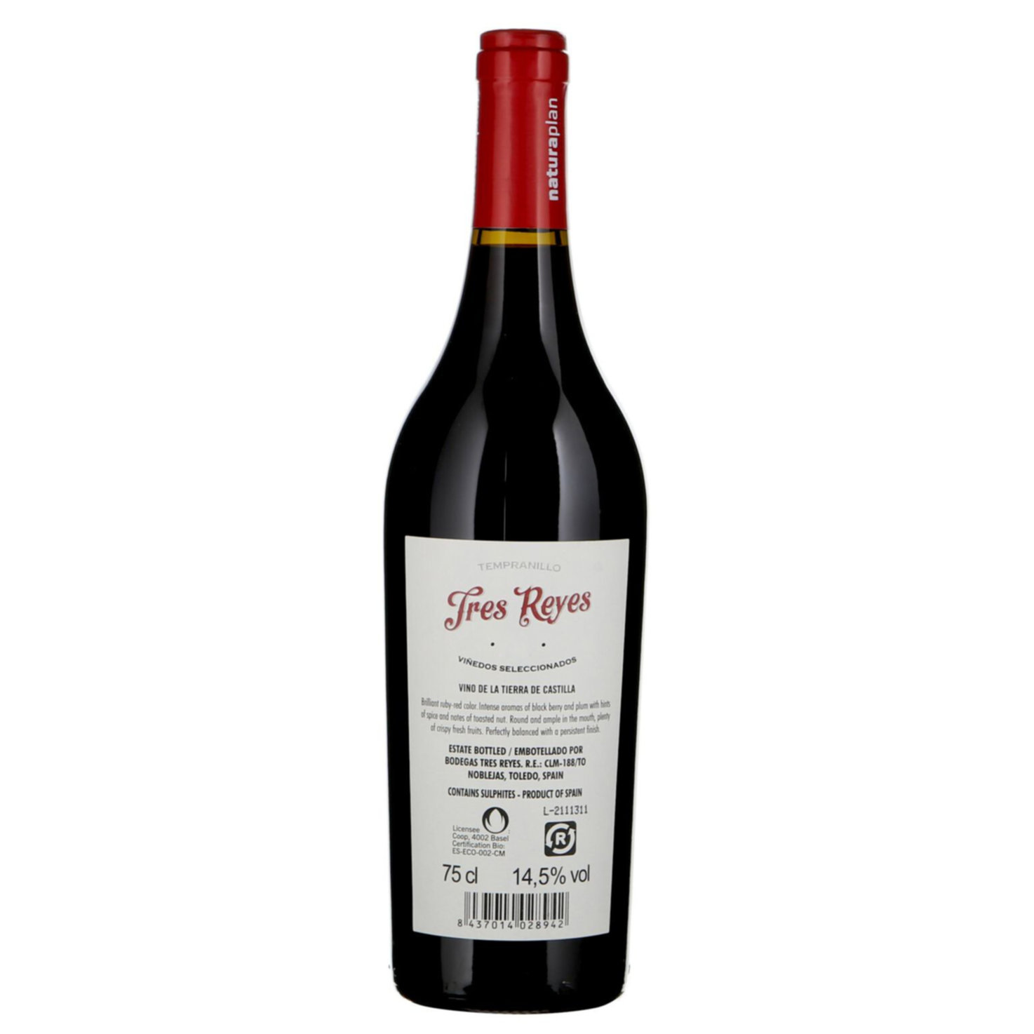 Naturaplan Bio Tempranillo Tres Reyes -75cl
