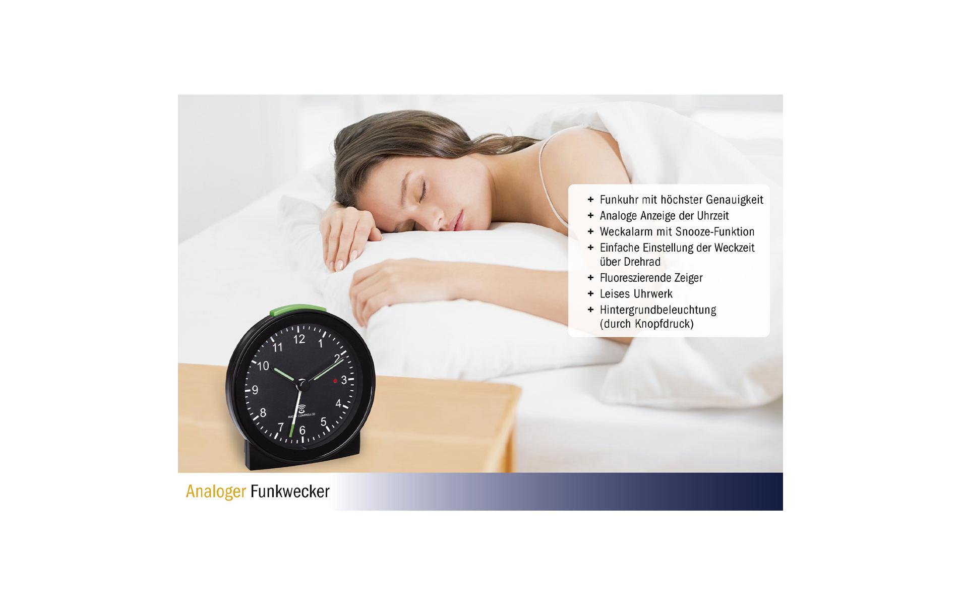 Funkwecker SchwarzAnaloger Funk-Wecker