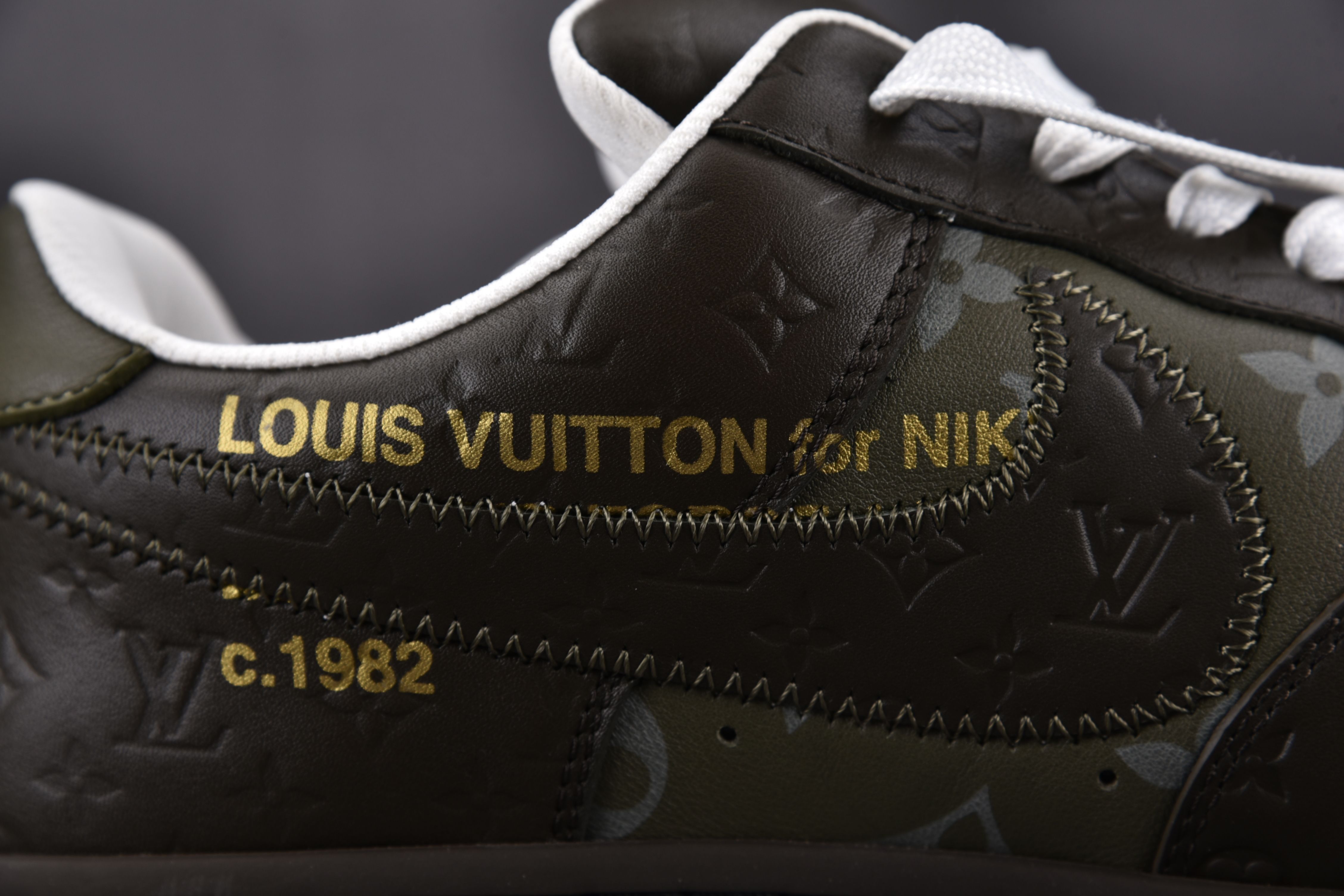 Nike Air Force 1 Low Louis Vuitton Royal Gray Green (Be careful about the size!!)