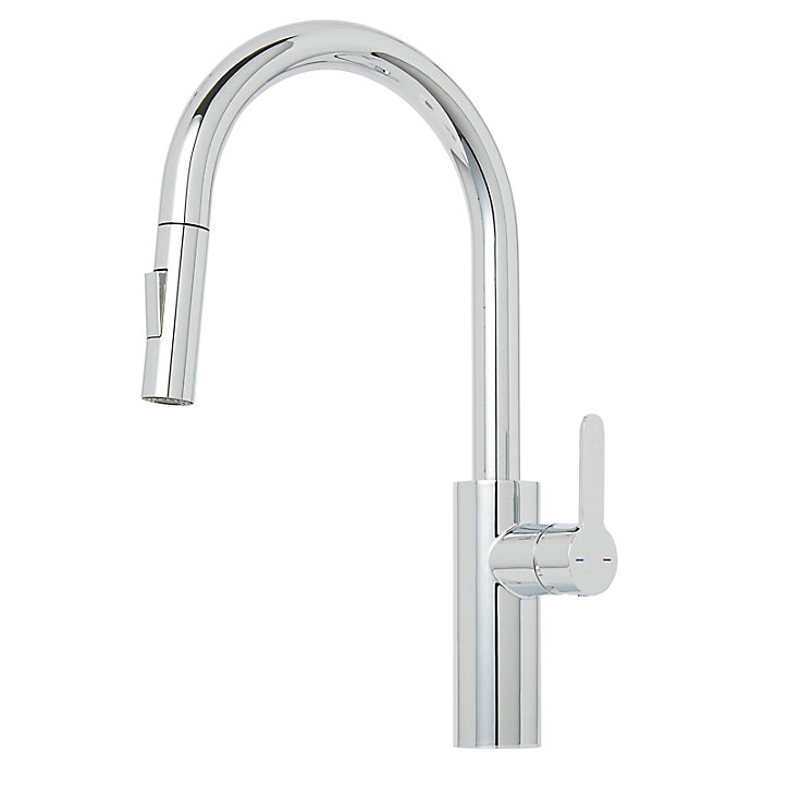 Mitigeur de cuisine chromé avec douchette extractible Cooke & Lewis Kareena