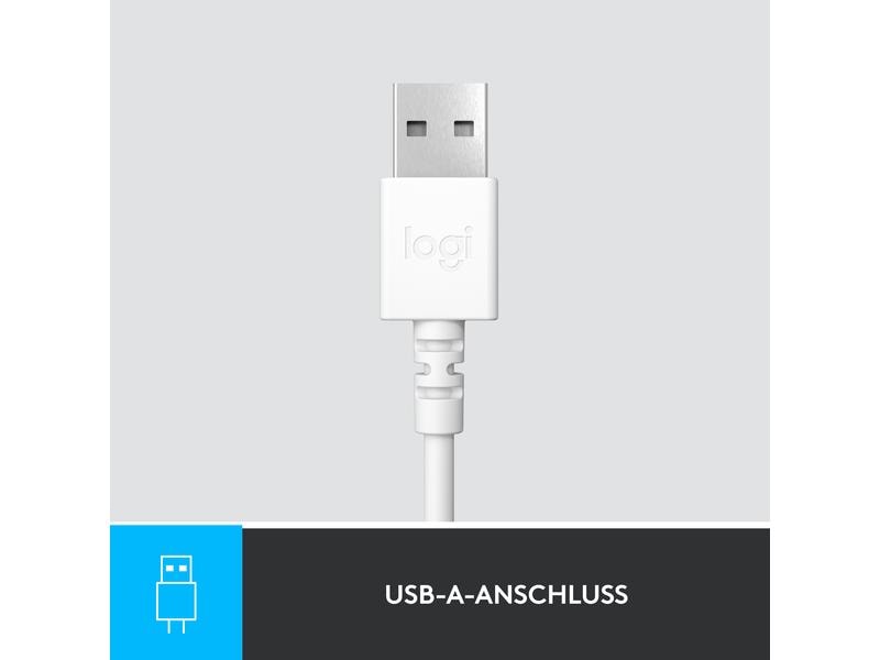 Logitech Headset H390 USB Stereo USB-Computer-Headset mit kristallklarem Audio und praktischen Bedienelementen am Kabel