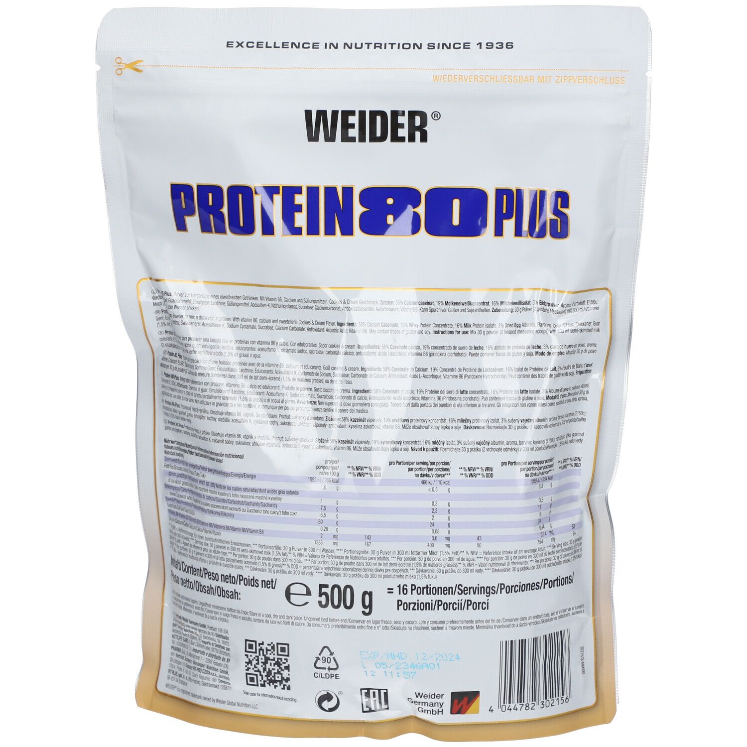 Weider Protein 80 Plus Cookies-Cream
