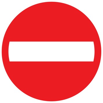 Pickup bord verboden doorgang Ø 18 cm