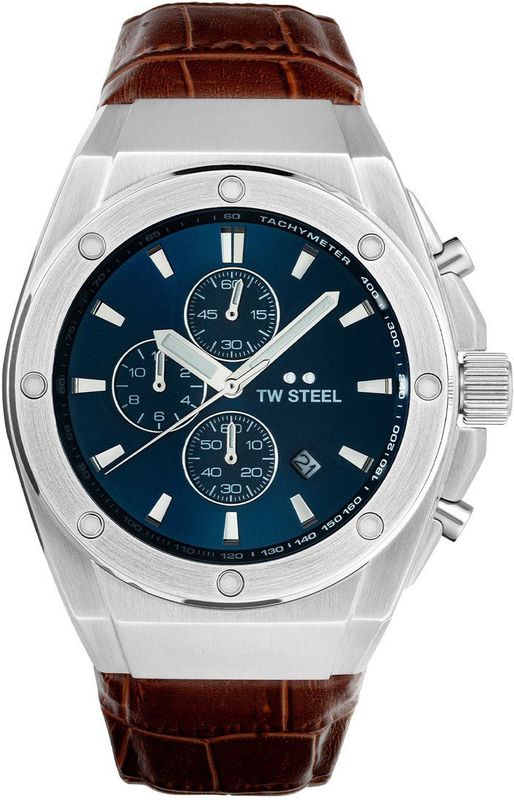 TW Steel - TWCE4107 - Chronograaf Horloge - Bruin - Leer - 44mm