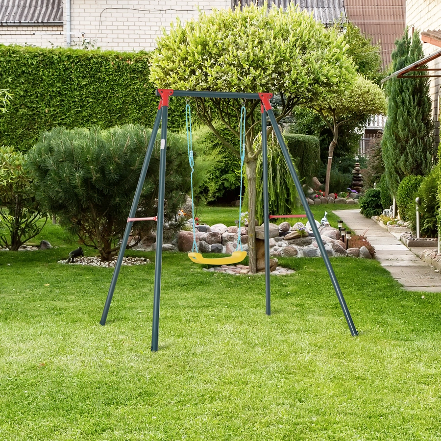 Outsunny Kinderschaukel höhenverstellbar bunt