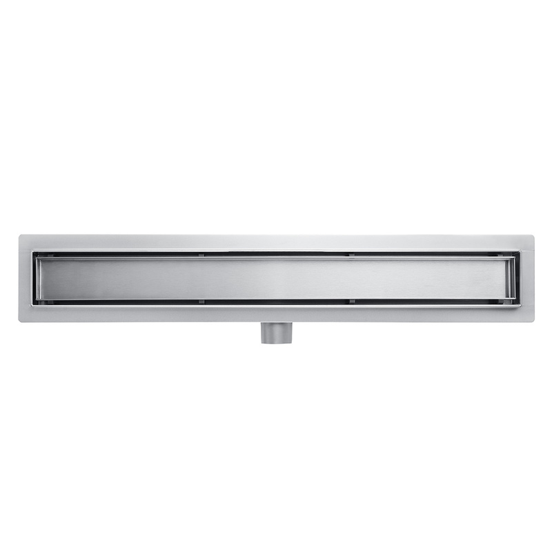 Dynamic Way douchegoot RVS met flens 900x70mm
