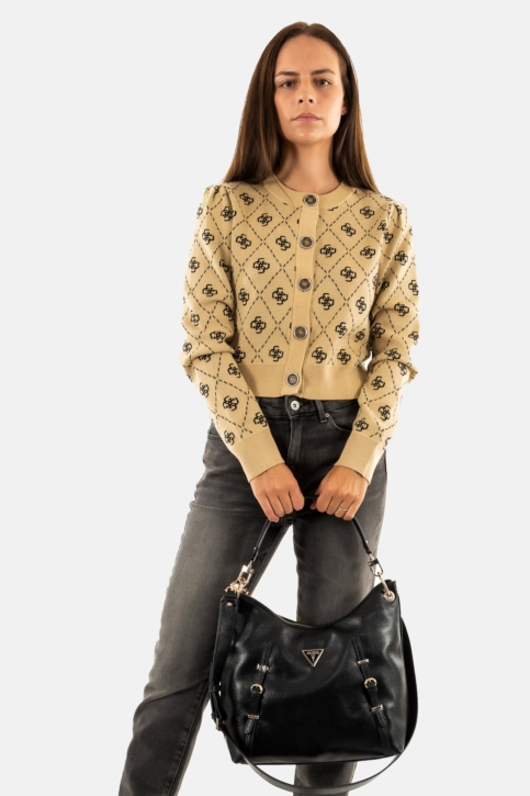 Sacs à main guess jeans levia large hobo bla black