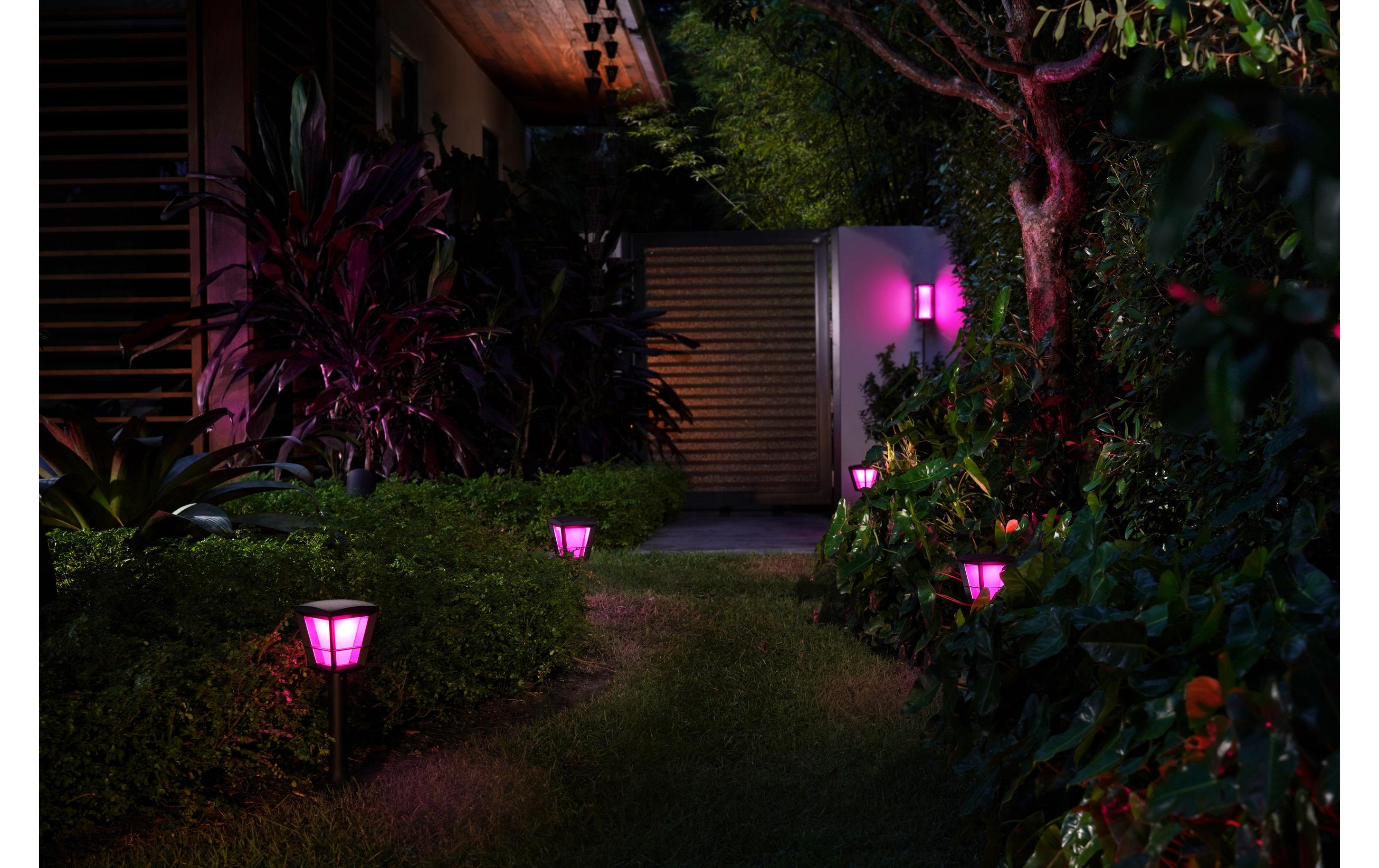 White & Color Ambiance Outdoor Impress Wandl. schwarz NV<br>Aussenleuchte Impress Hue WACA LV EU