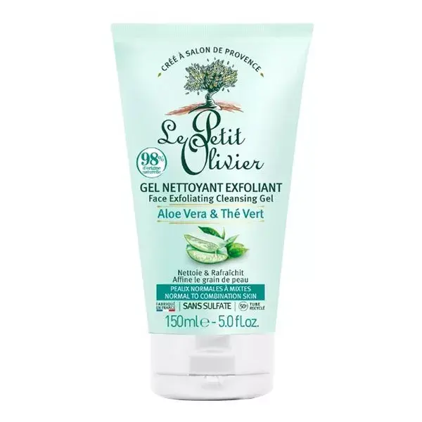 Le Petit Olivier - Gel de Limpeza Esfoliante - Aloe Vera e Chá Verde 150ml