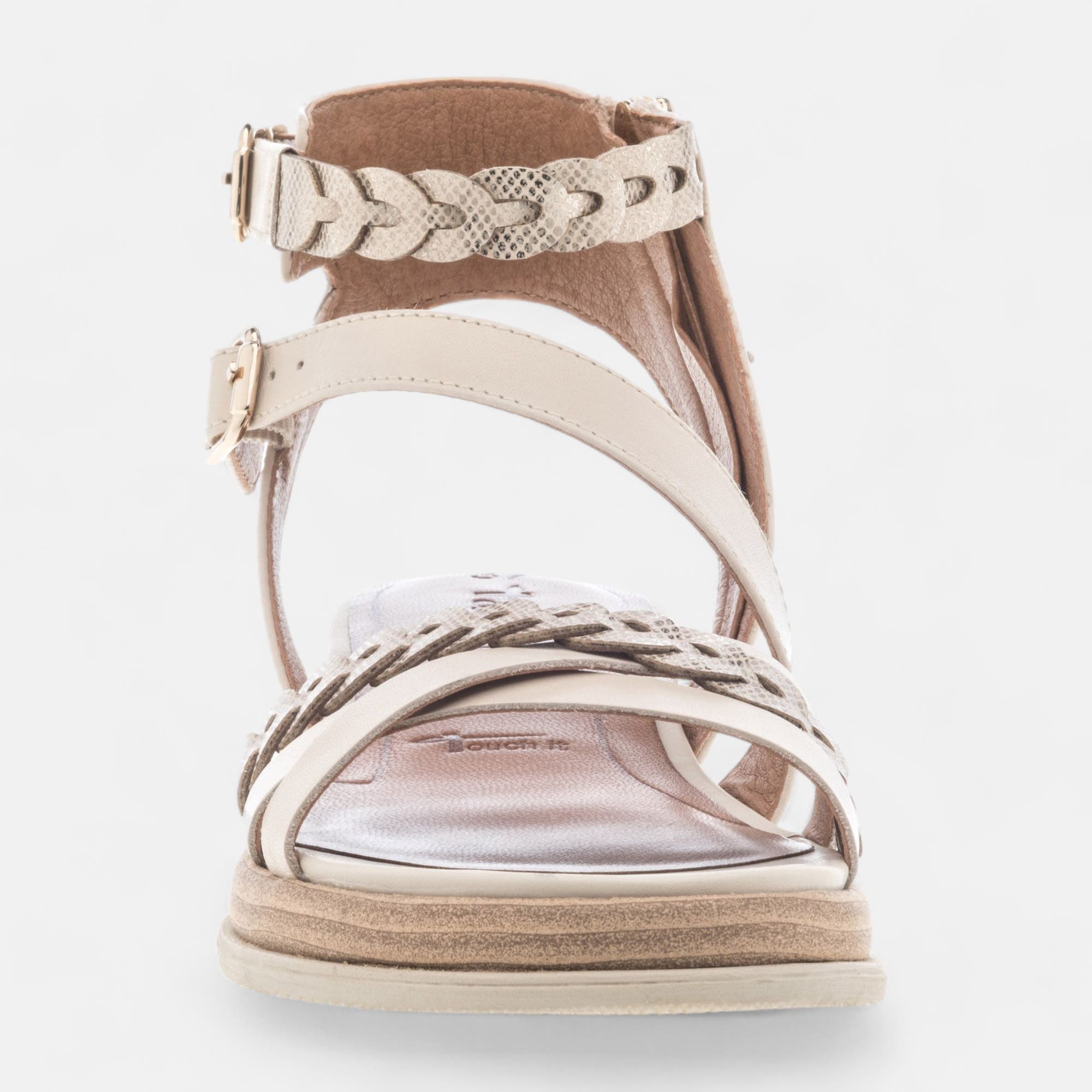 Sandales Femme en cuir beige