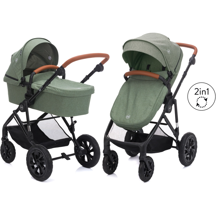 fill Kinderwagenset fill Leopard Air grün melange