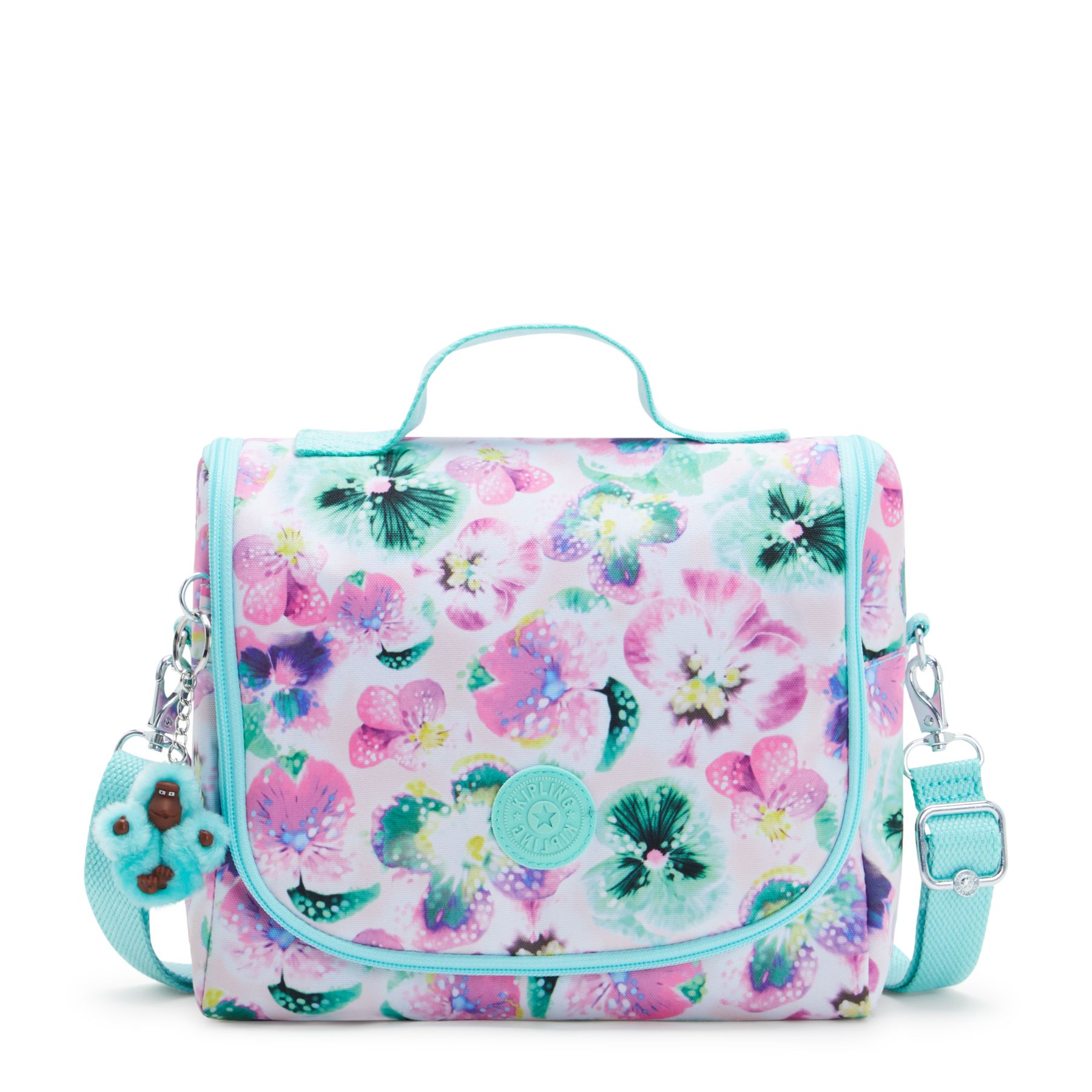NEW KICHIROU Grand Sac Repas Isotherme avec Manchon pour Valise - Aqua Blossom