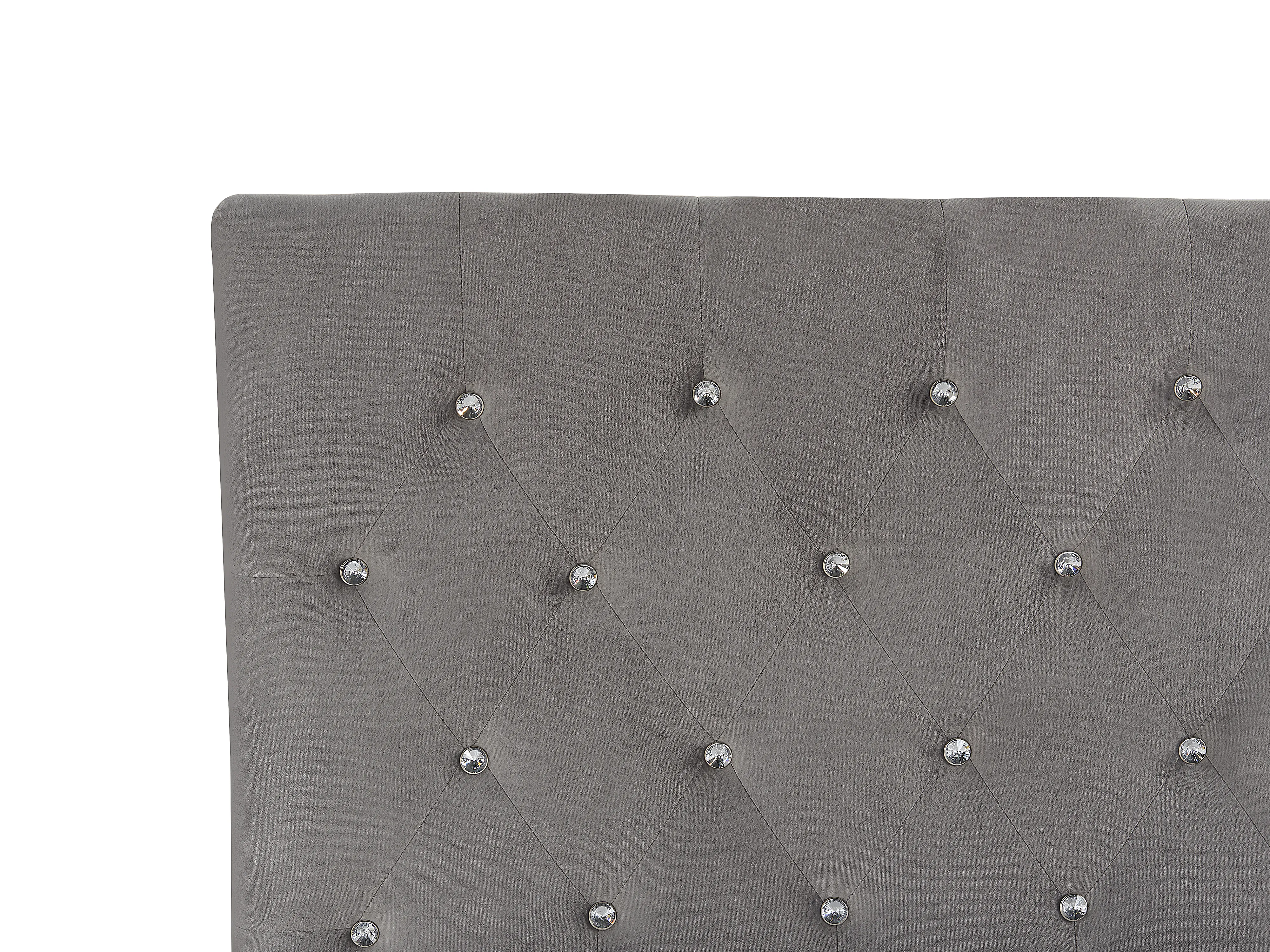 Bed met opbergruimte Fluweel AMIENS 180 x 200 cm Grijs