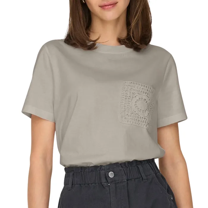 JDY Selma Crochet Pocket Shirt Dames