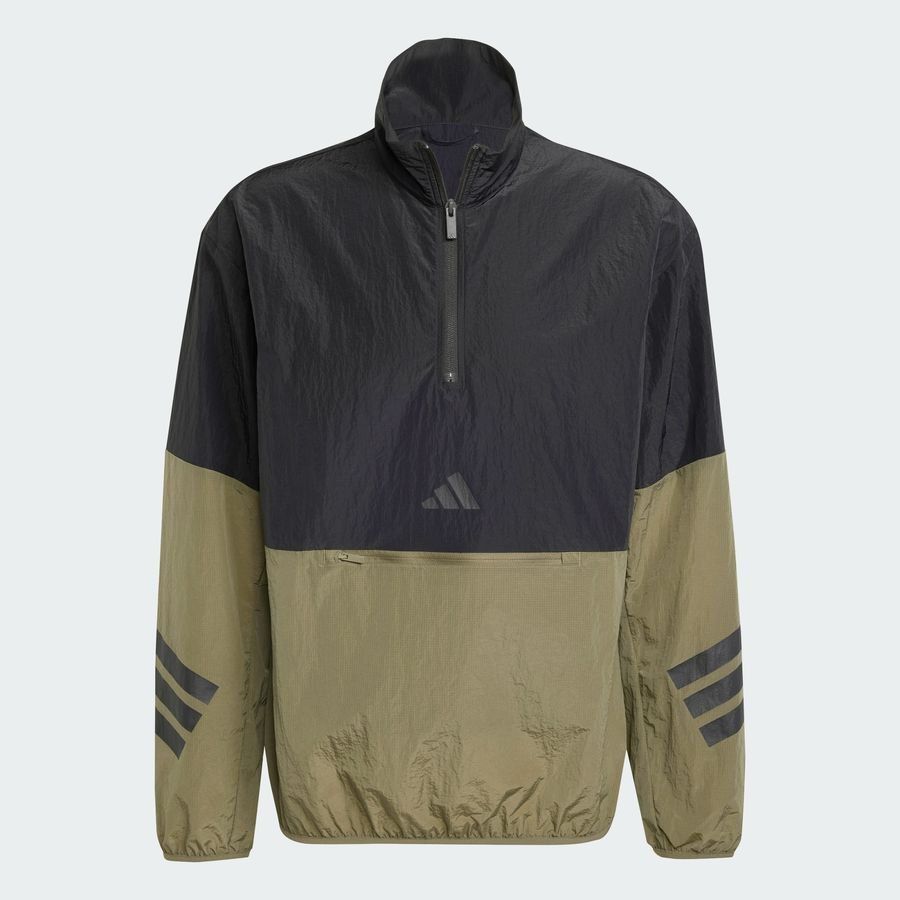 Adidas Sweat-shirt toile demi-zip 3 bandes Future Icons