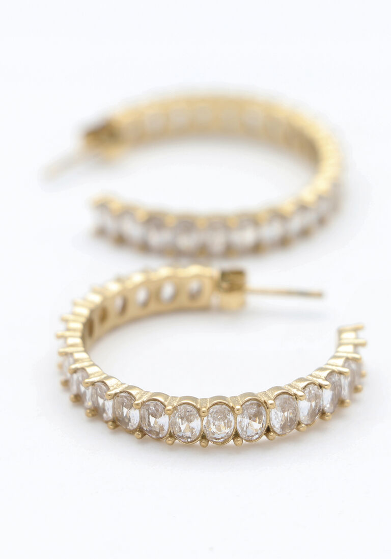 NOTRE-V gouden notre-v oorbellen earring strass