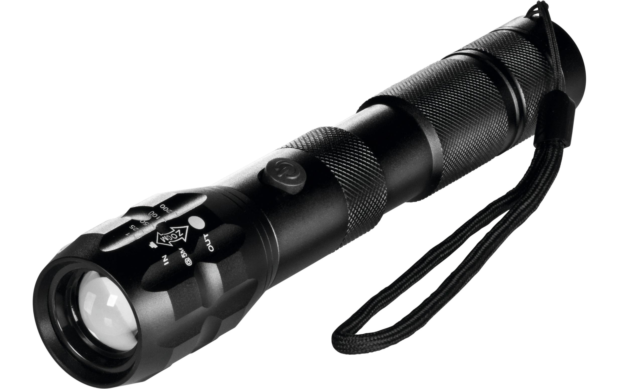 MAXXMEE Power-Taschenlampe 3.7 V 1800 mAh SchwarzVielseitige Akku-Taschenlampe