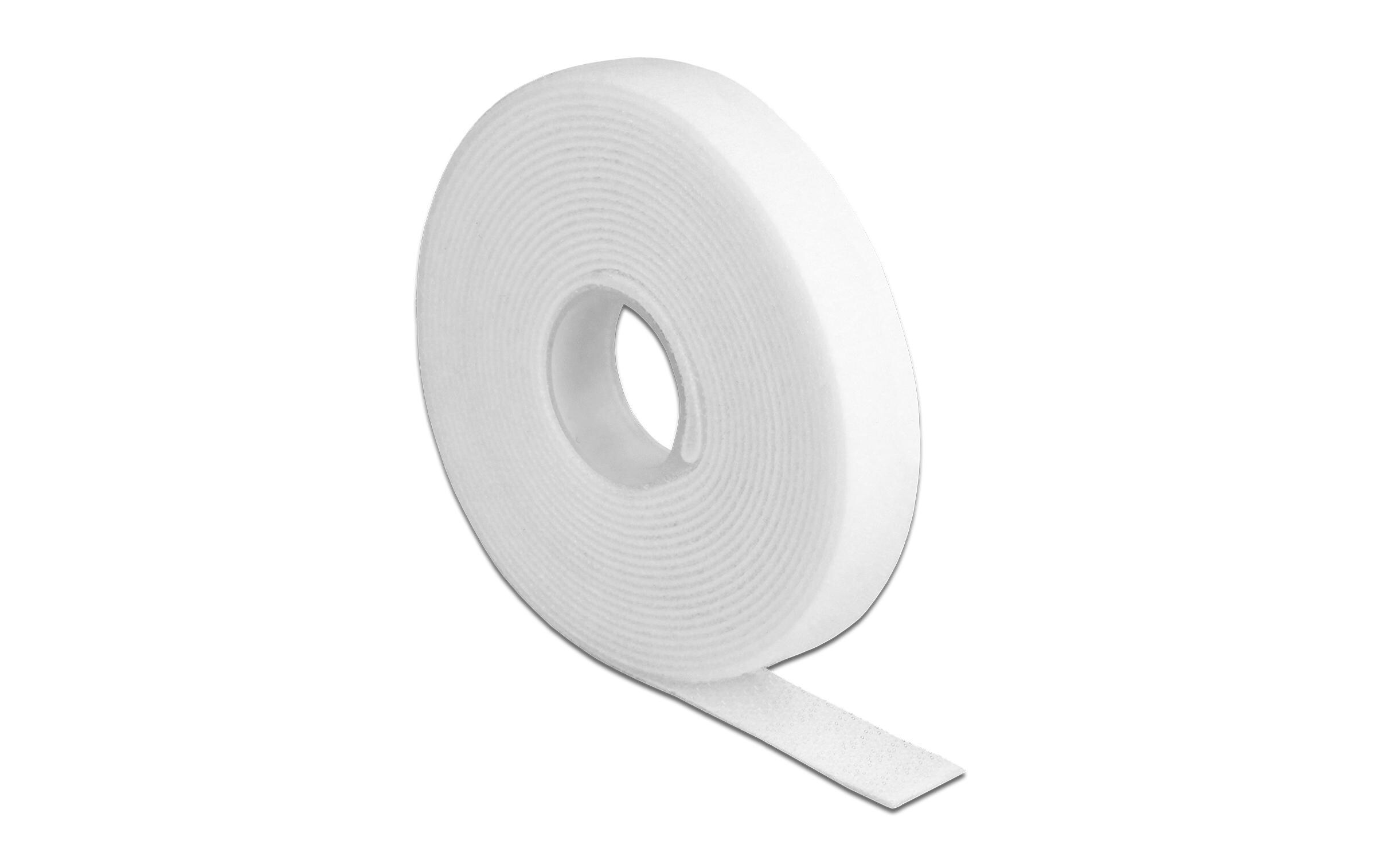 Klettband 3 m x 13 mm WeissDelock Klettband auf Rolle L 3 m x B 13 mm weiss