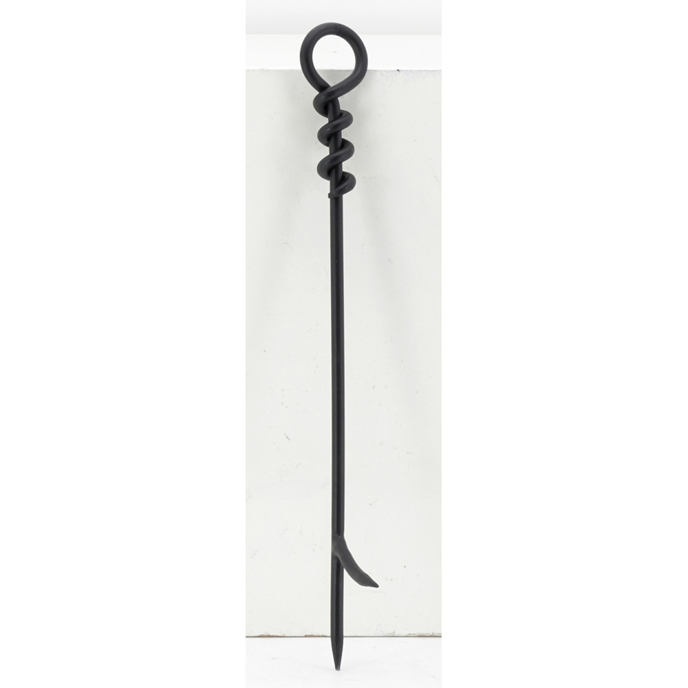 Valet de cheminée en fer forgé noir 4 accessoires