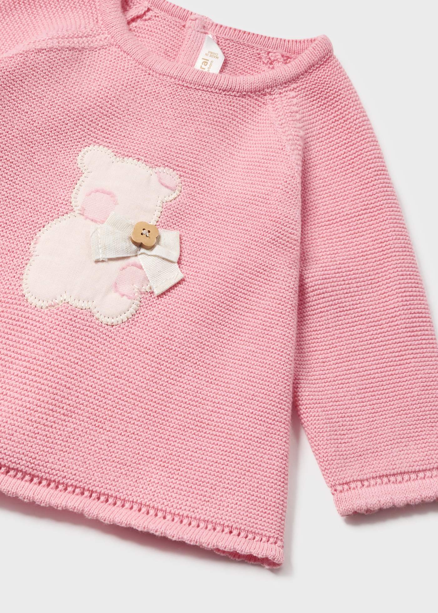 Conjunto de malha de 2 peças Better Cotton para recém-nascidos na cor nude.