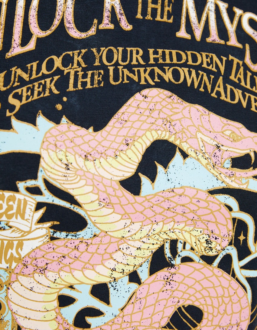 Camiseta de manga curta com estampa