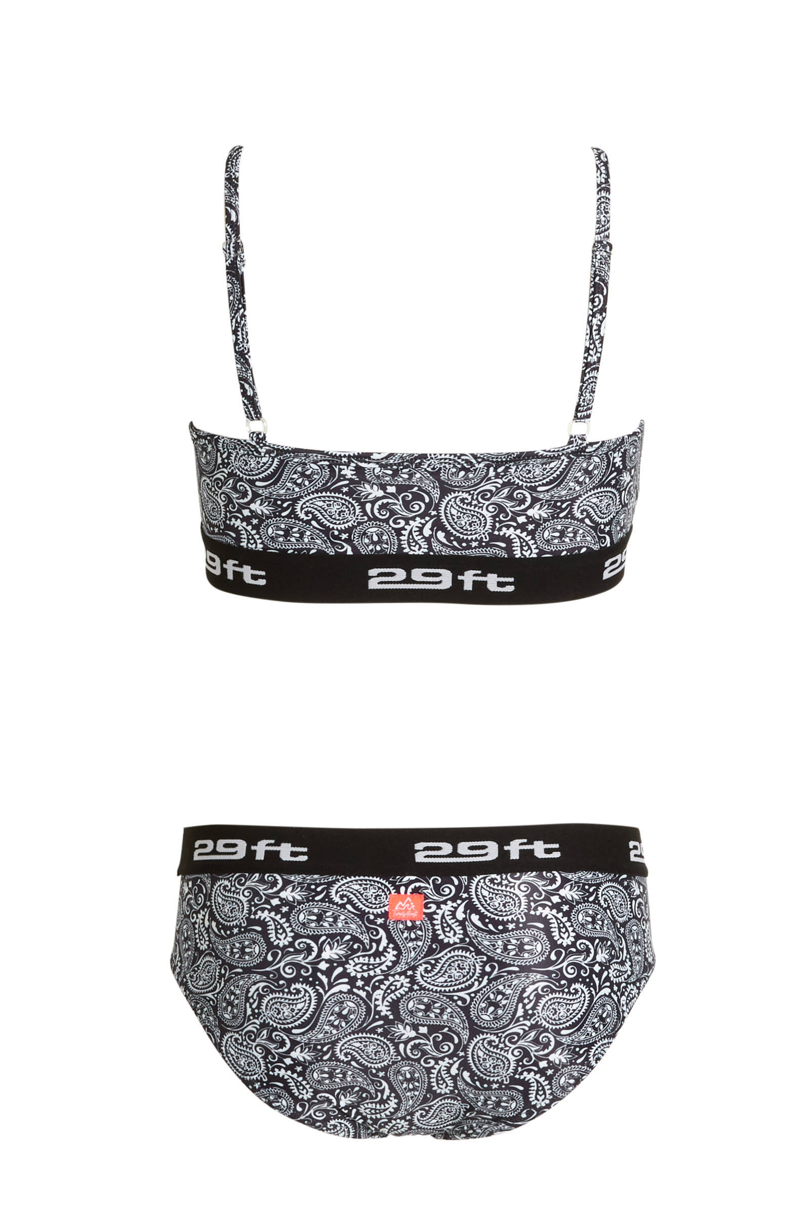 29FT crop bikini Mel zwart