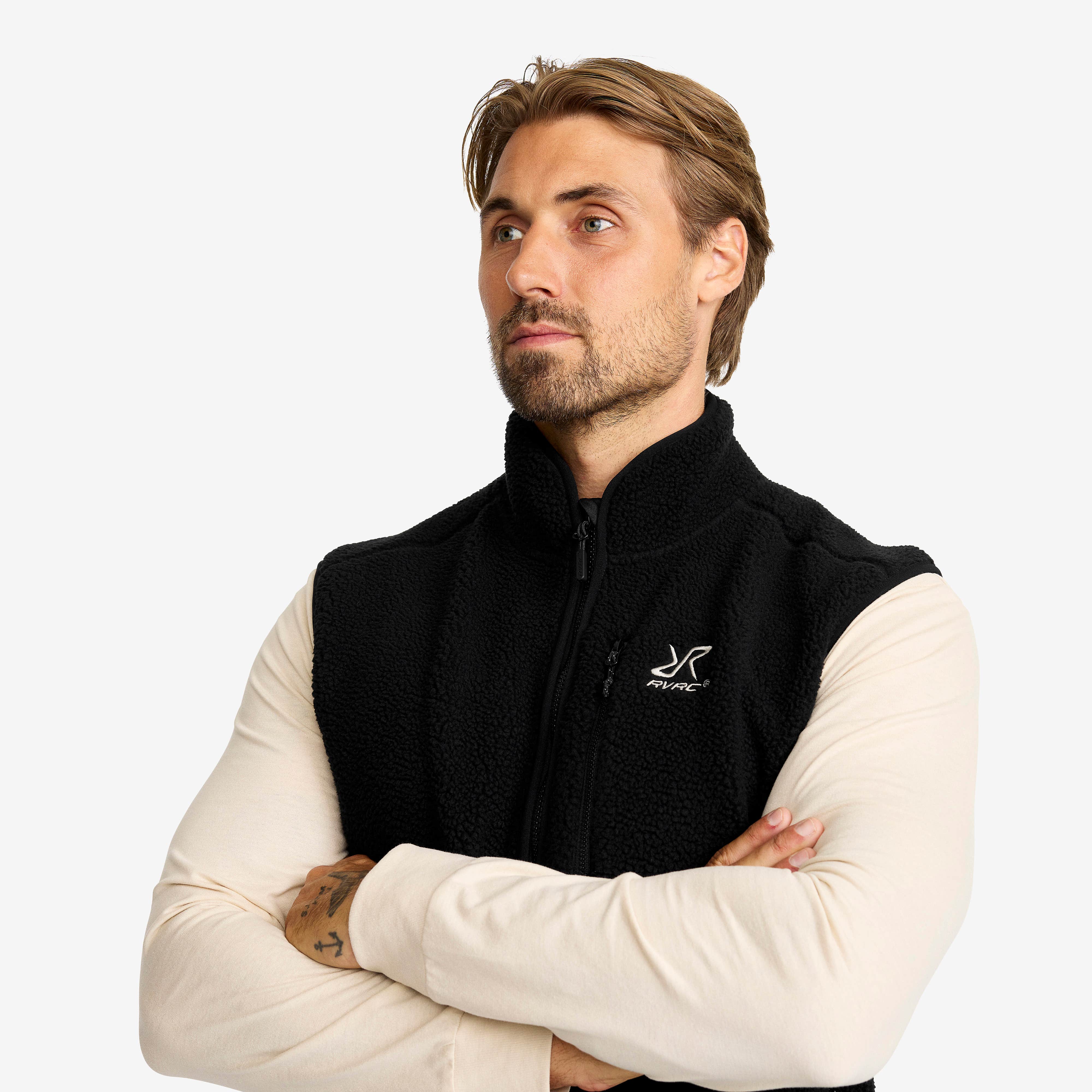 Canyon Full-zip Pile Fleece Vest Herre Black
