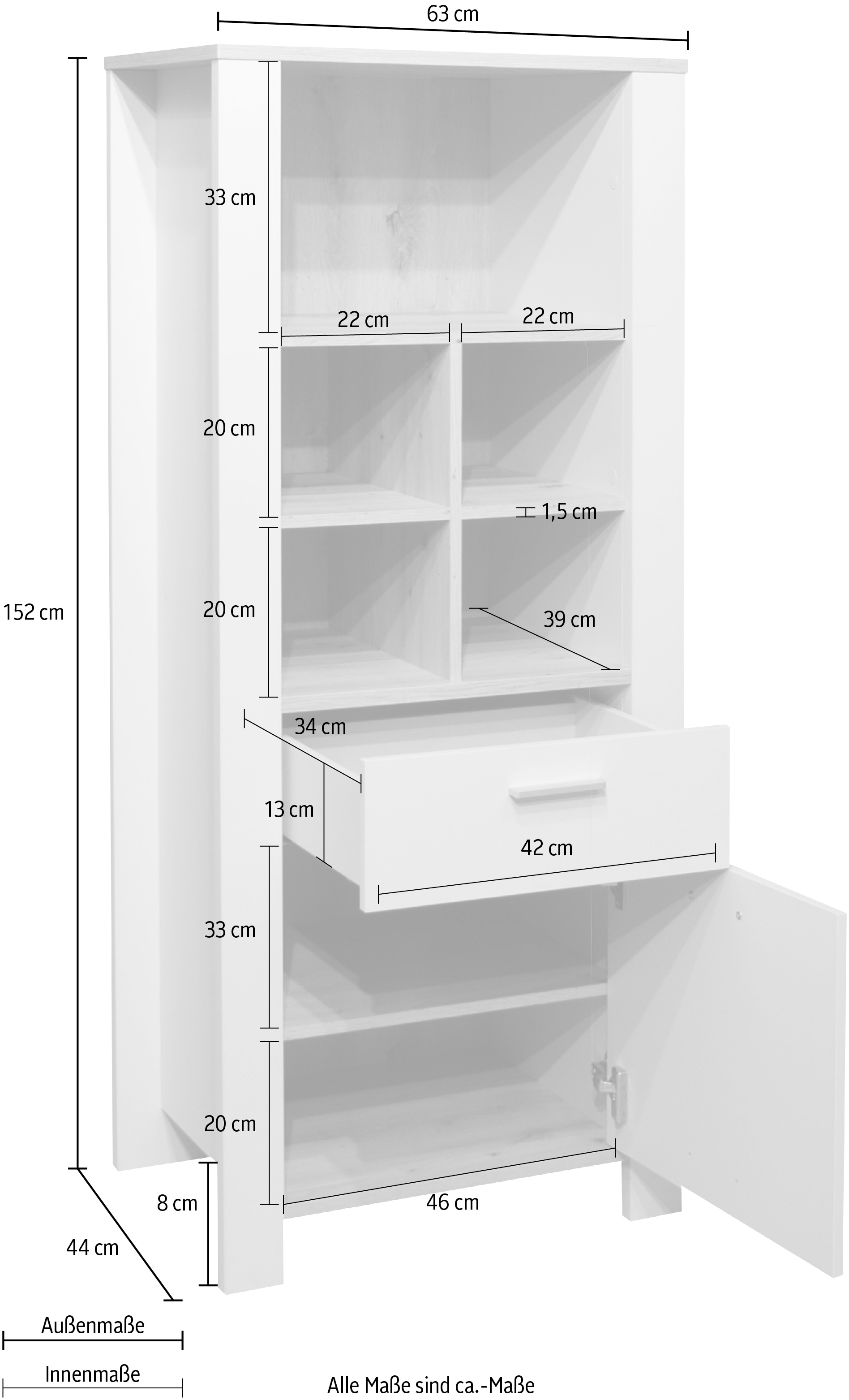 Mäusbacher Stauraumschrank »Nele« Höhe 152 cm