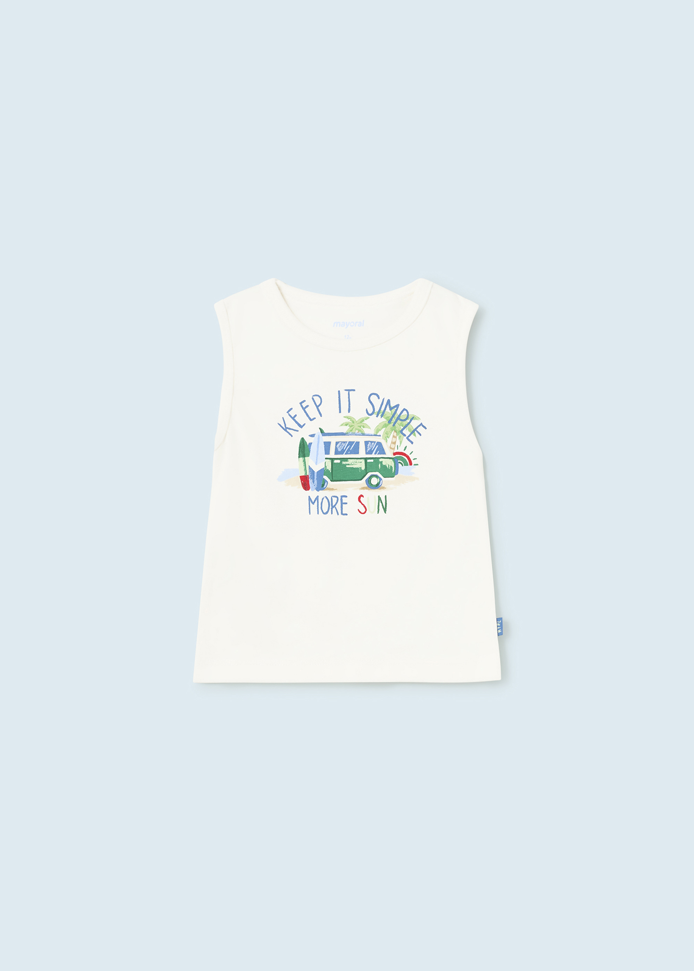 Camiseta regata de algodão sustentável para bebês