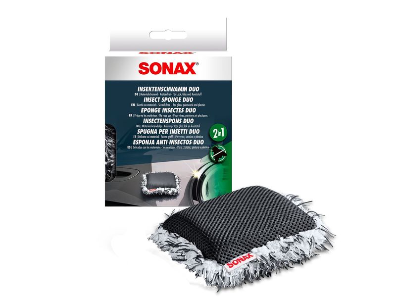 Sonax InsektenSchwamm Duo, 2in1 Schonend auf Lack, Glas und Kunststoff
