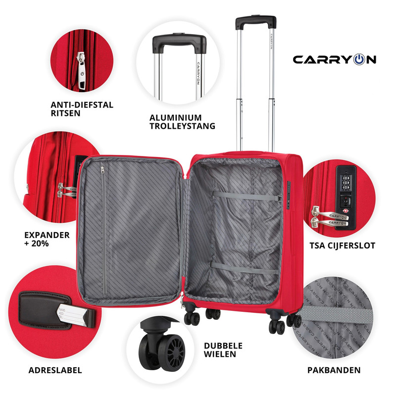 CarryOn Air 55 cm handbagage koffer - Red