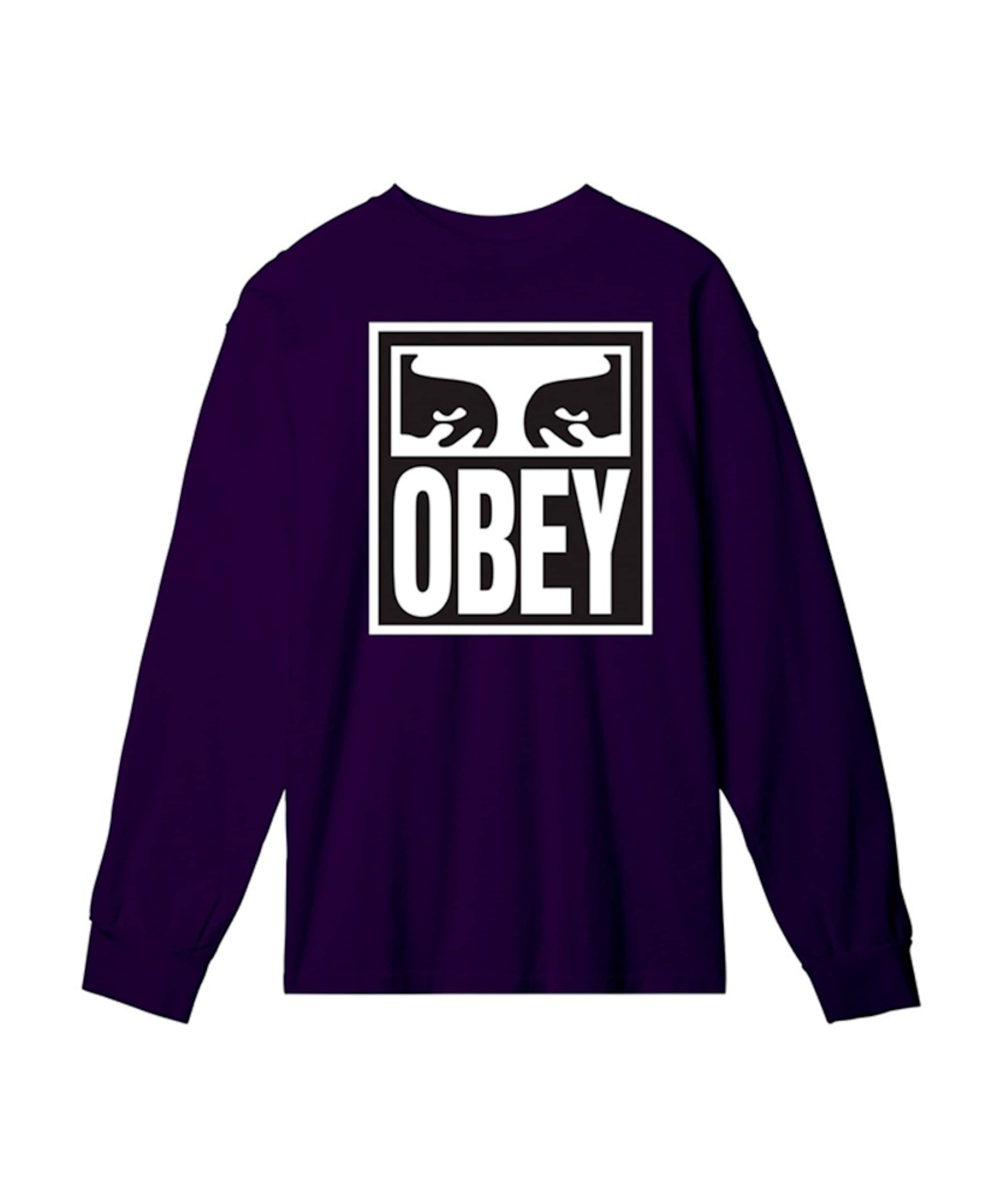 Obey Heren longsleeve paars