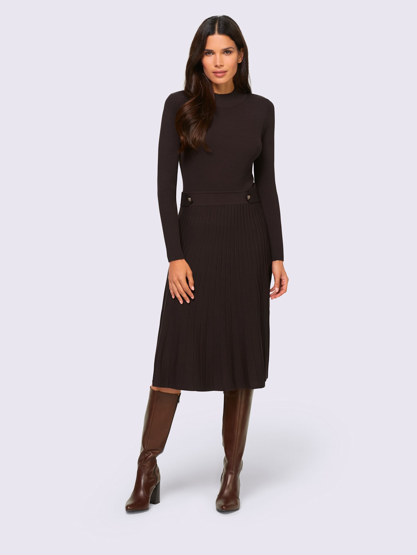 Robe en tricot légèrement évasé