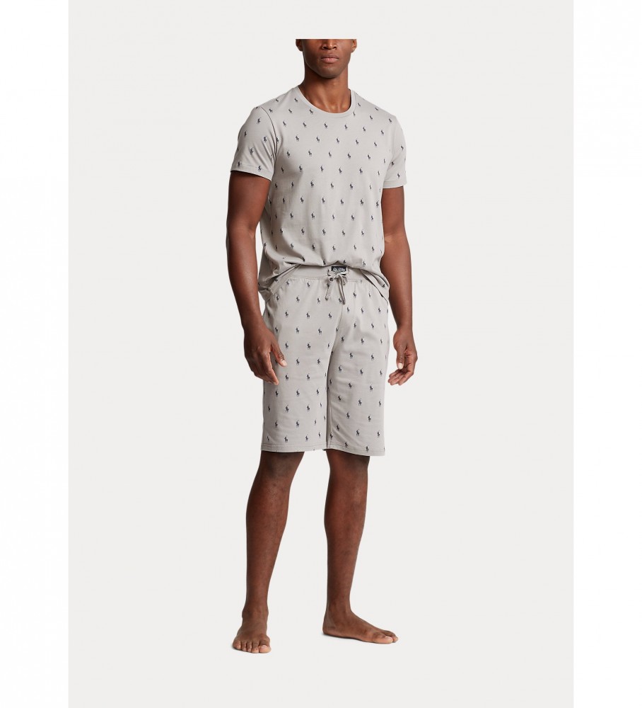 Camiseta Ralph Lauren cinza estampada