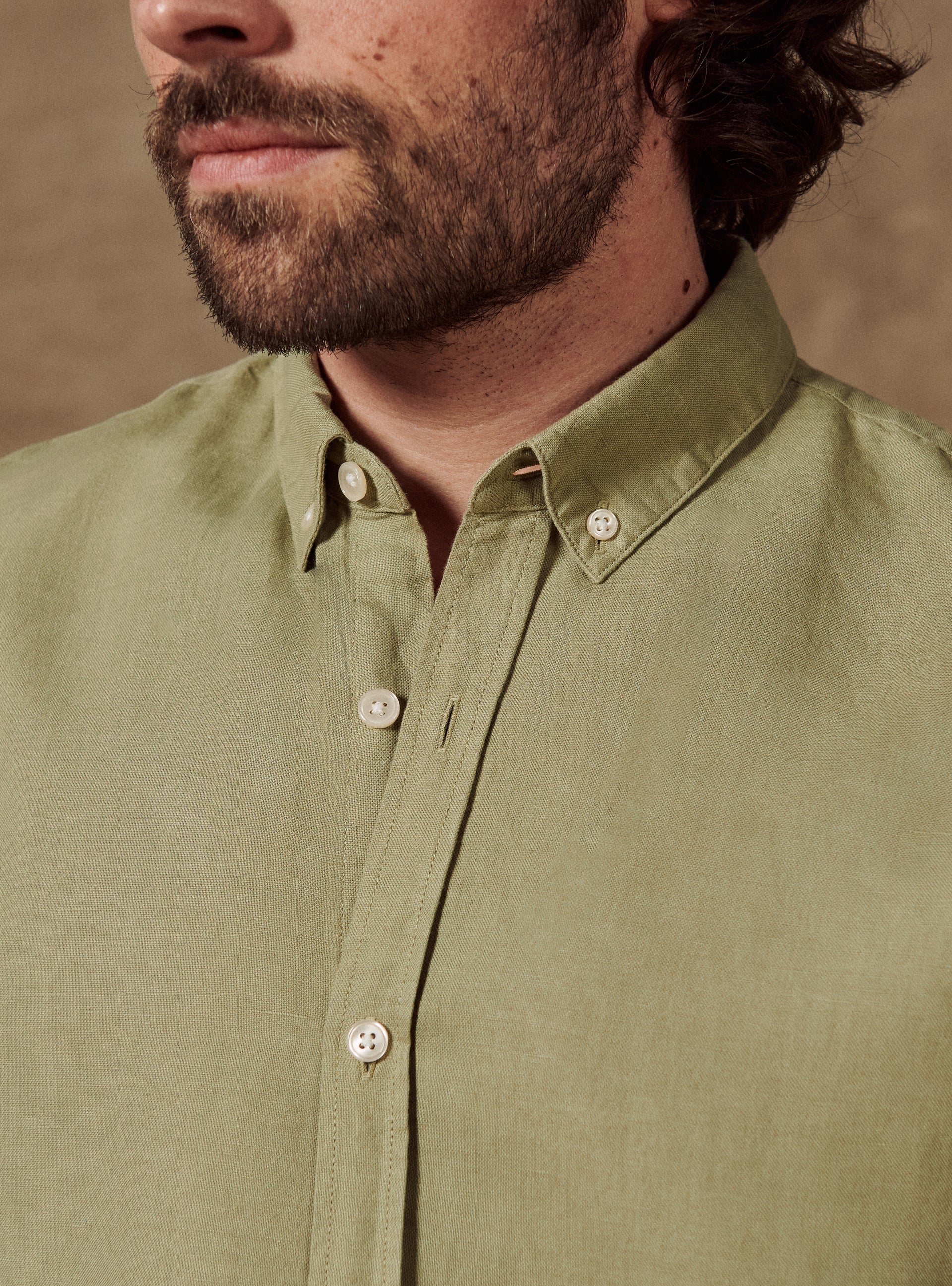 Chemise en lin College Amande