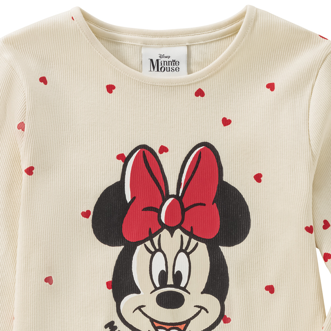 Topolino Minnie Maus Shirt in Ripp-Struktur creme