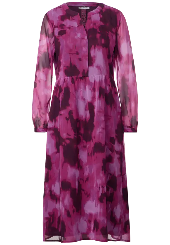 Chiffon Midikleid - bright cozy pink