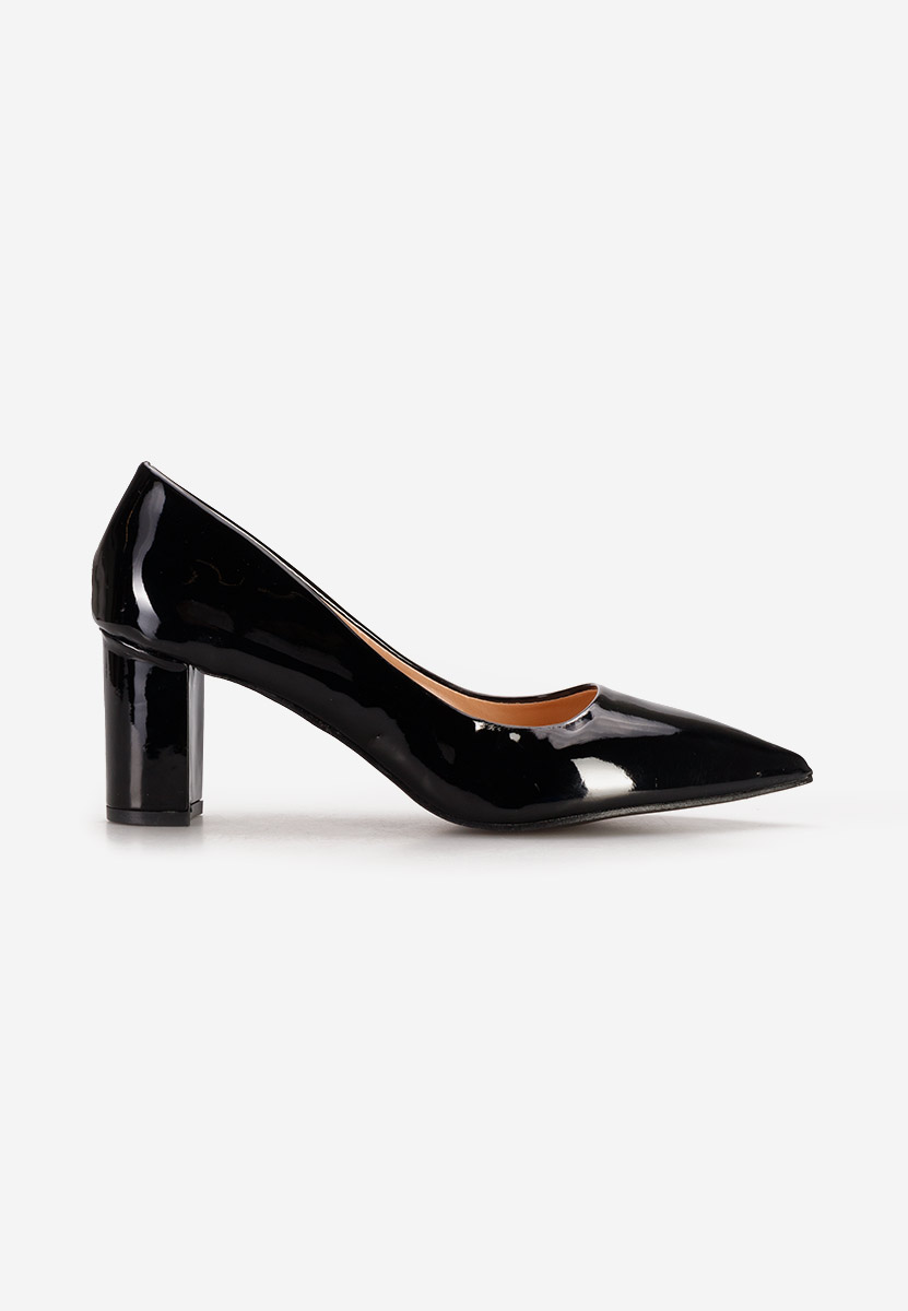 Chaussures vernies à talon noirs Danza