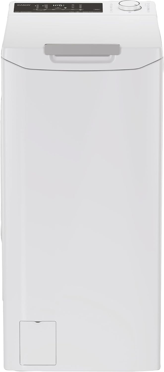 Candy Toplader Waschmaschine TCA474TM5-S 7 kg I 1400 U/min Schleuderdrehzahl I Nachlegefunktion I Smarte Bedienung mit Wi-Fi und Bluetooth I 17 Programme I Mix Power System I Weiß
