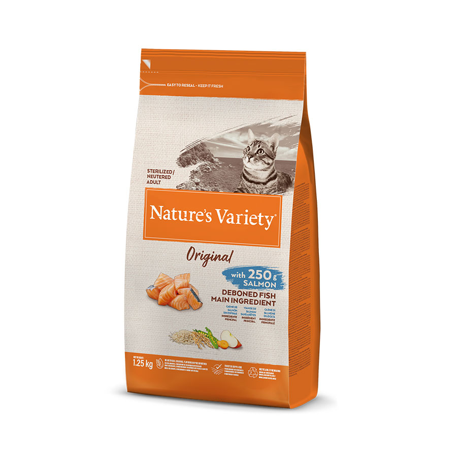 Ração para Gatos Adultos Nature's Variety Original com Salmão Esterilizado