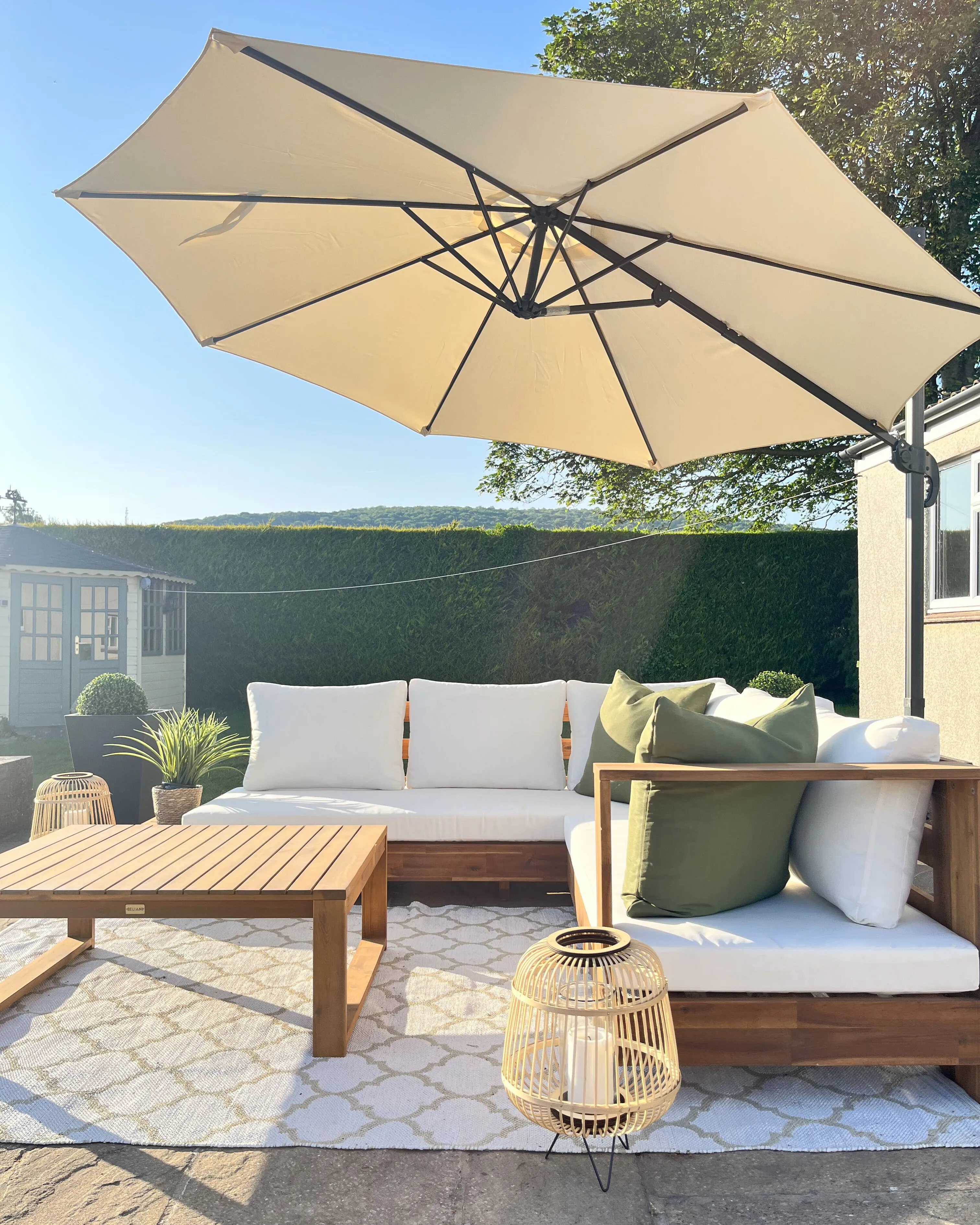 Tuin salontafel TIMOR 90 cm 75 cm Gecertificeerd acaciahout Lichtbruin