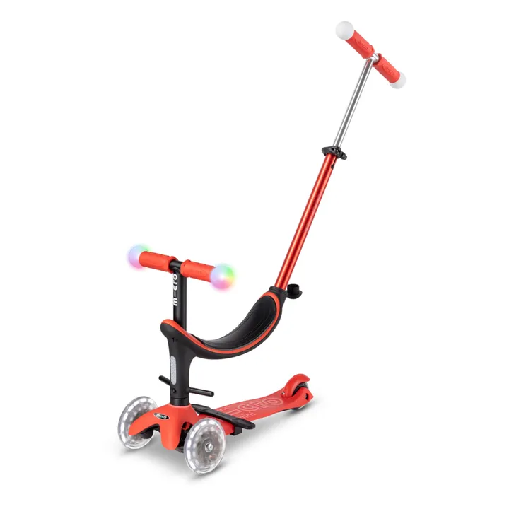Micro Trottinette Mini 3en1 Revolution Deluxe Magic LED | Rouge