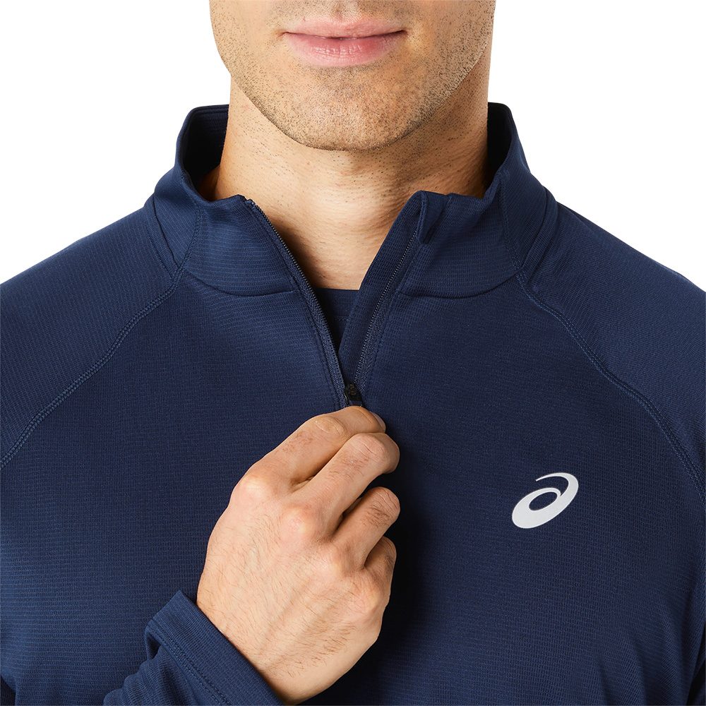 ASICS Icon Longsleeve 1/2 Zip Herren blue expanse